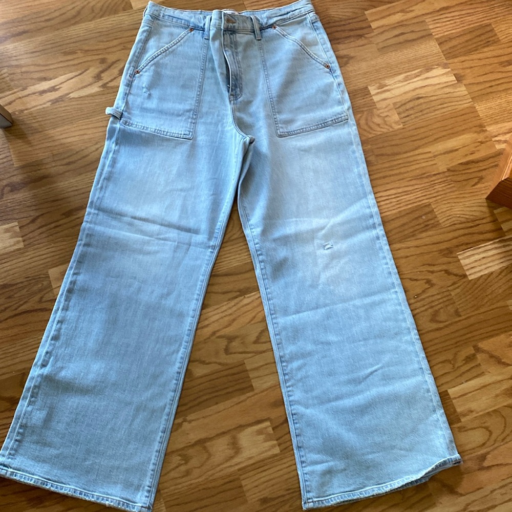 Light Blue Wide Leg Women's Jeans Waist 32